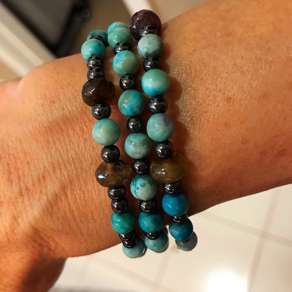 Turquoise Bracelets Stack Of Three